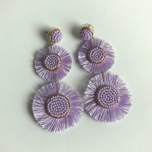 BaubleBar’s Mariette Fringe Earrings - Lilac